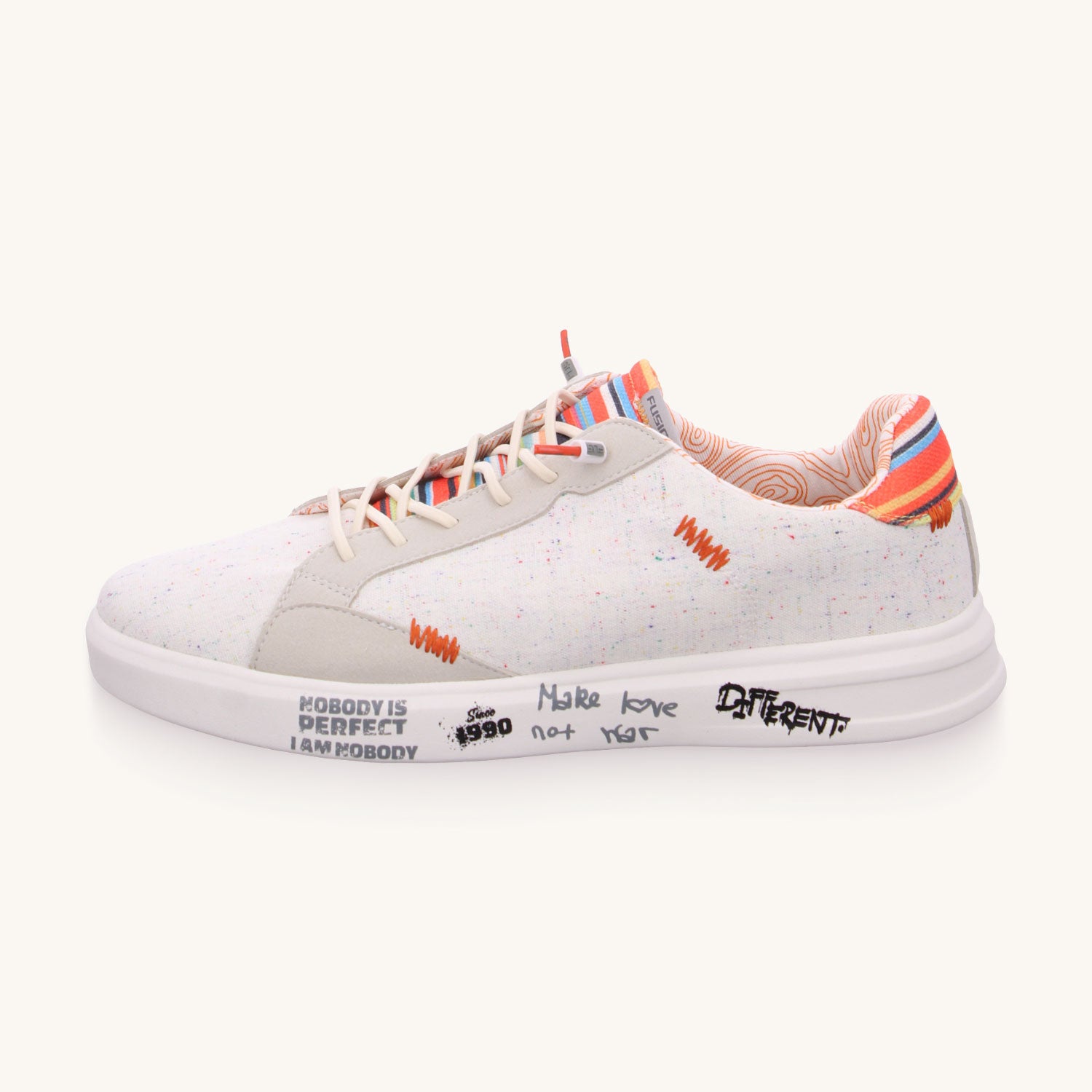 Fusion Alex en Lin Art Rouge – FUSION Shoes